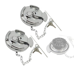 bansdans front view cap pair showing sturdy aluminum construction and secure sealing