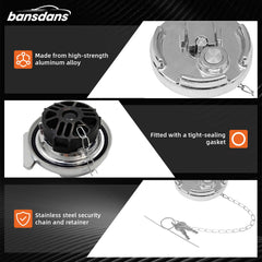 bansdans installed on Peterbilt tank demonstrating correct fit and improved fuel security