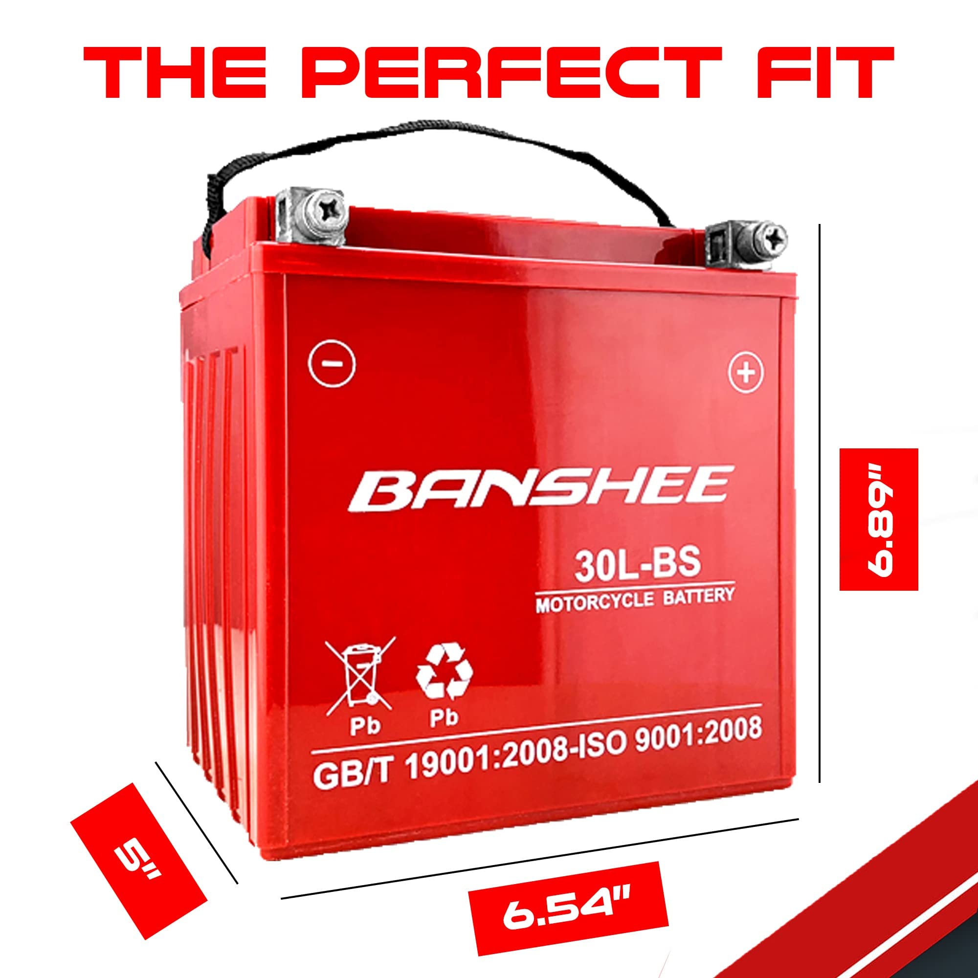 Banshee battery installed in motorcycle tray improving vibration resistance and stability