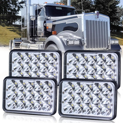 BAOLICY front view of 4x6 LED headlight showing bright lens and durable housing