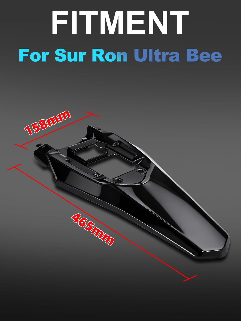 BAOUFF rear fender close-up of PP plastic texture showing durability and lightweight build