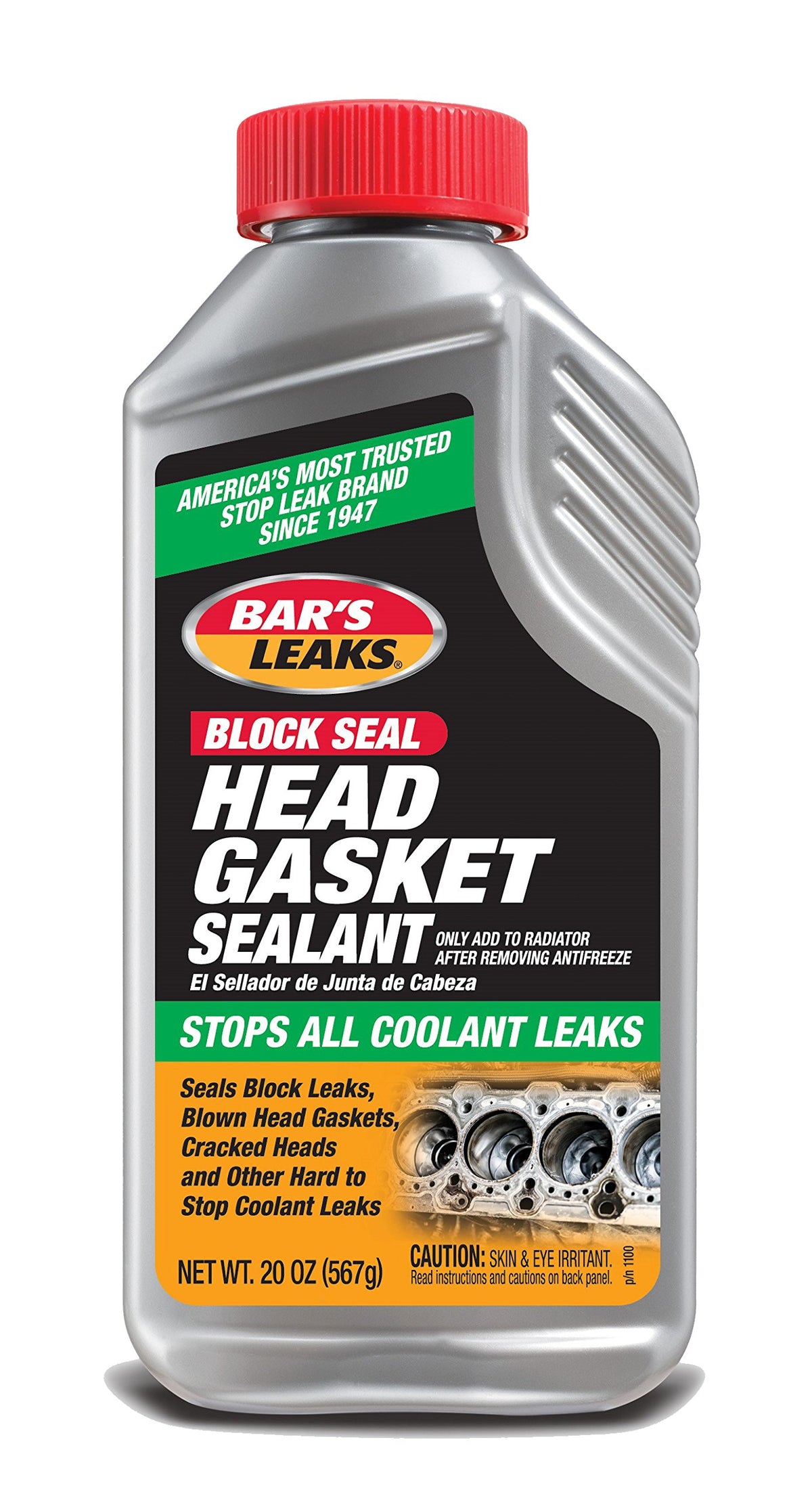 Bar's Leaks 1100 front packaging showing product and benefits