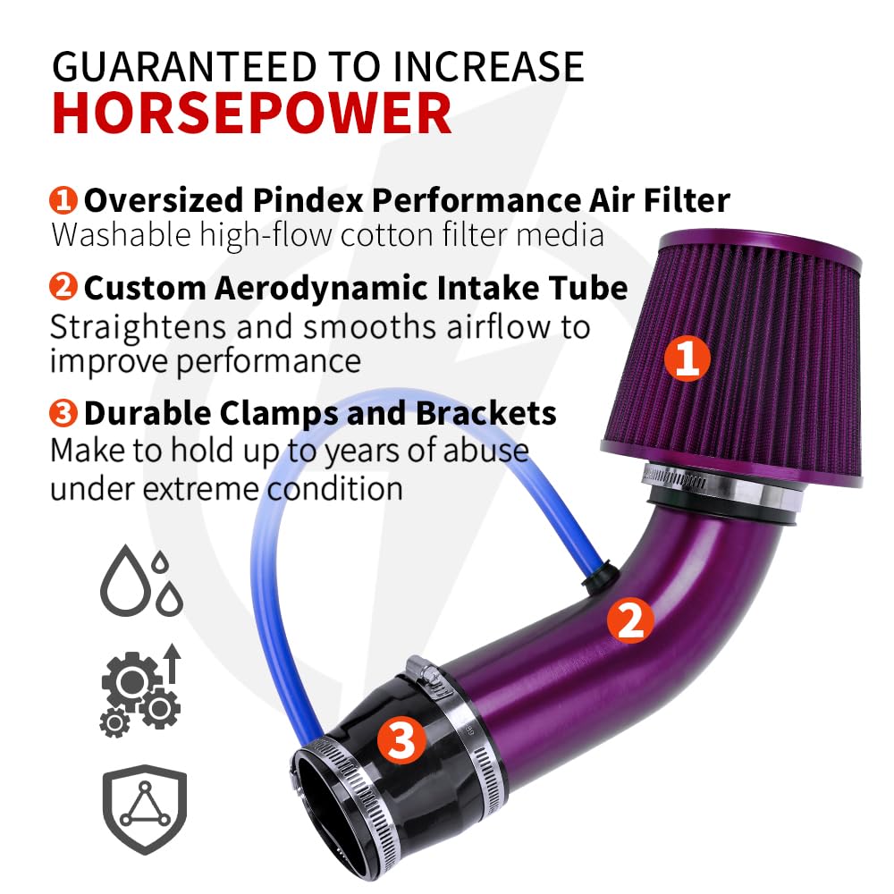 BARTOO close-up of performance air filter highlighting increased airflow benefit