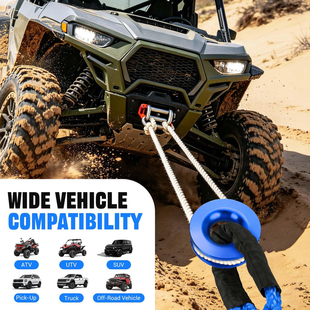 BARTOO shackle on synthetic rope protecting line and easing hookup