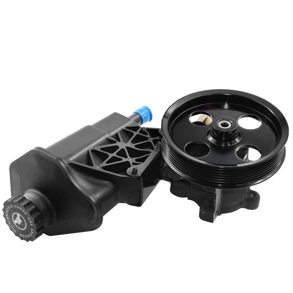 BasaltAuto power steering pump front assembly showing complete unit and easy replacement benefit