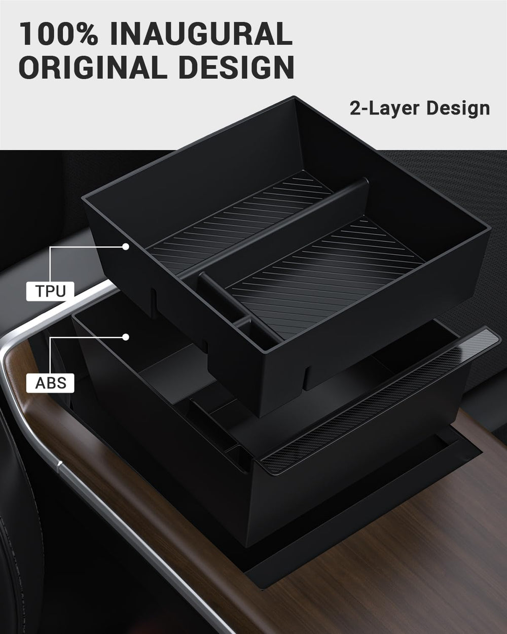 BASENOR detailed anti-slip pattern preventing items from sliding and reducing noise