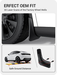 BASENOR on rear wheel deflecting road spray for cleaner underbody
