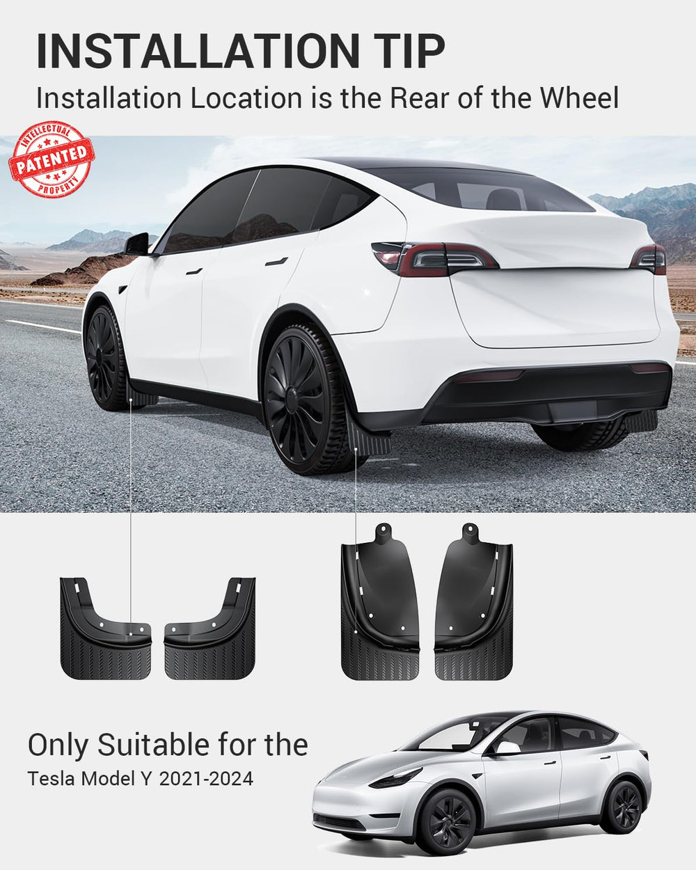 BASENOR close-up front profile demonstrating precise Model Y contour benefit