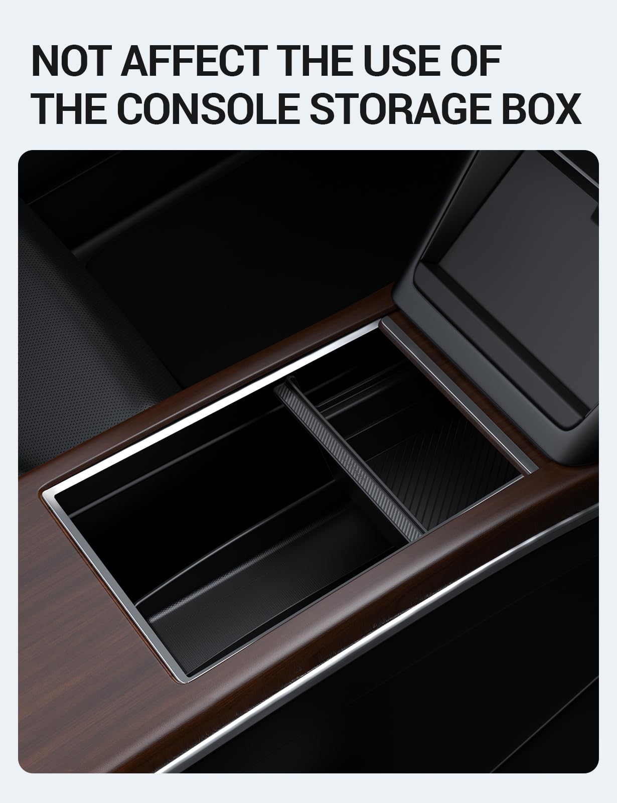 BASENOR tray beside credit cards showing compartment size and scale