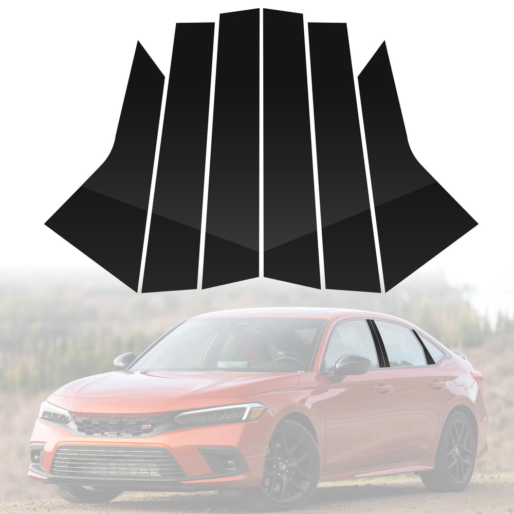 BASIKER front packaging showing six-piece pillar trim set and brand benefits