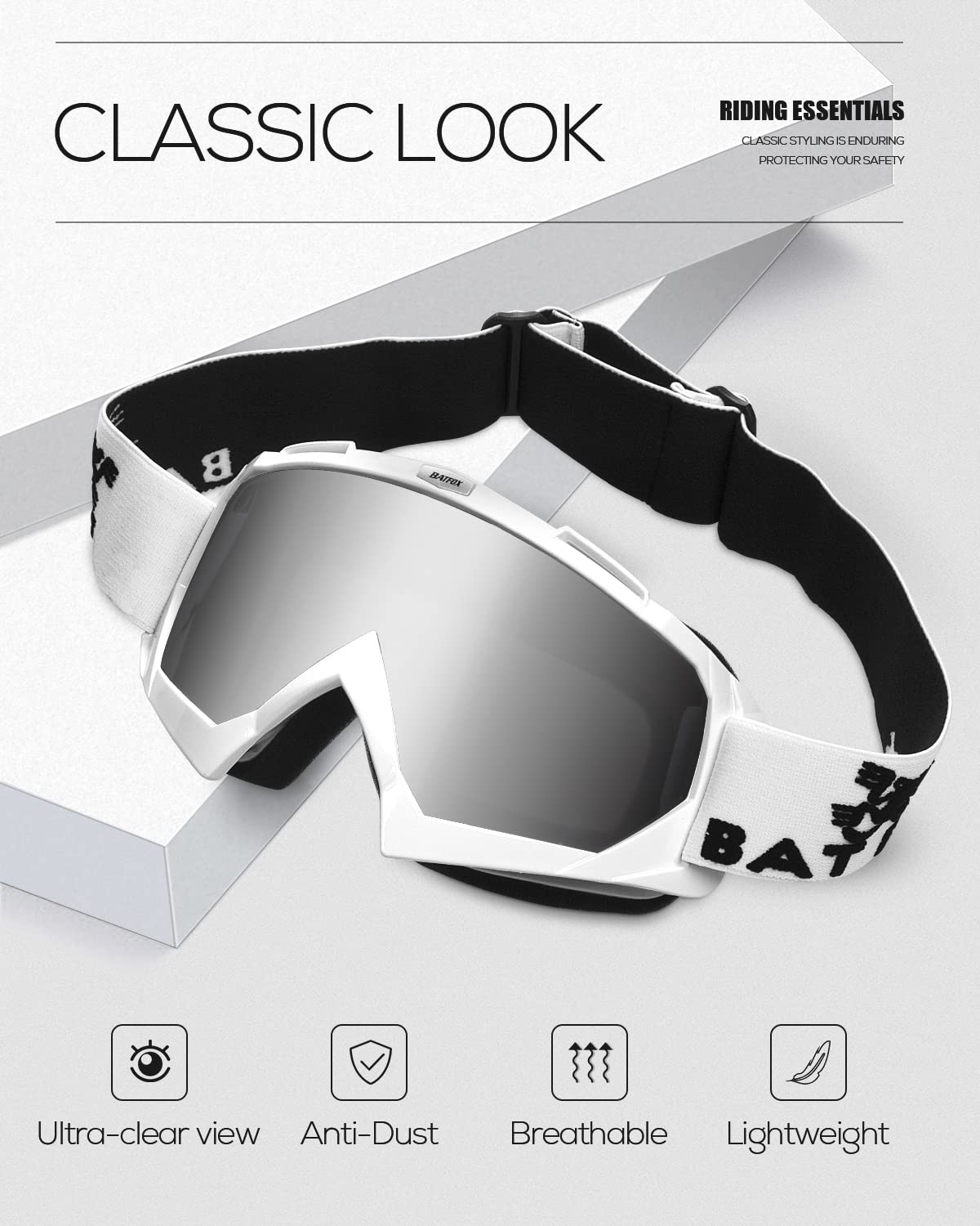 BATFOX close-up lens texture highlighting scratch-resistant clarity