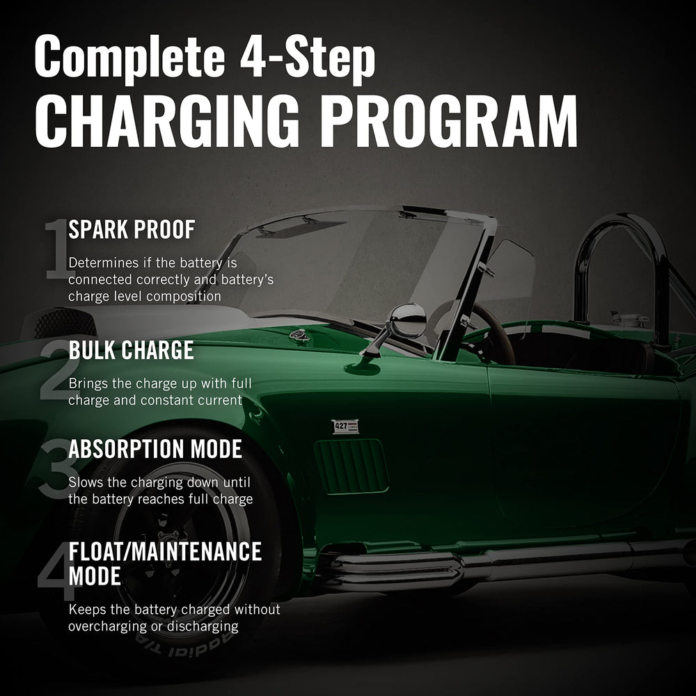Battery Tender clips attached to a motorcycle battery showing practical use benefit