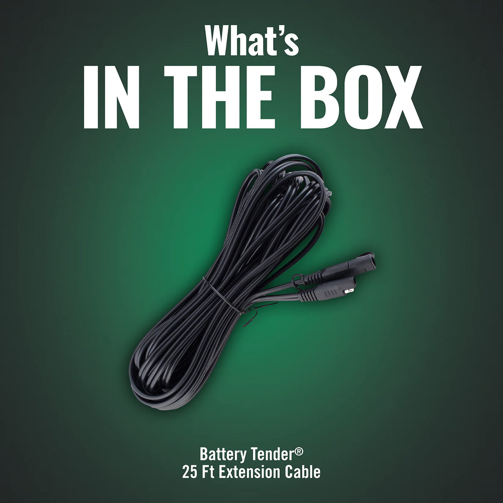 Battery Tender extension connected to motorcycle quick-disconnect for convenient charging benefit