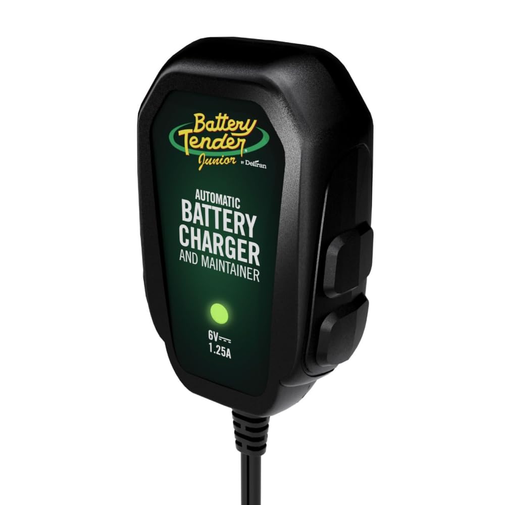 Battery Tender junior back panel label with safety certifications and model details for reassurance