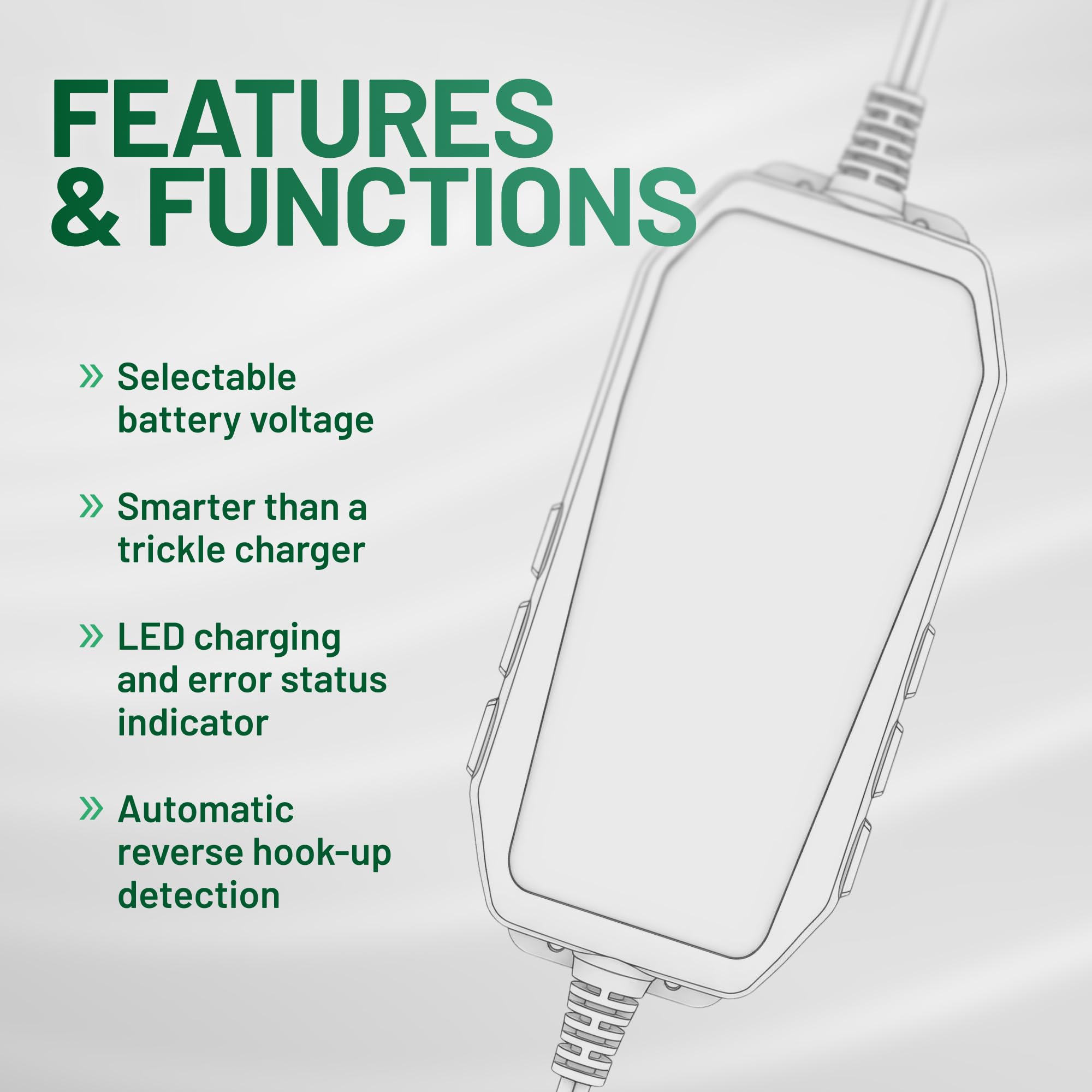 Battery Tender next to a hand for compact-size comparison and portability