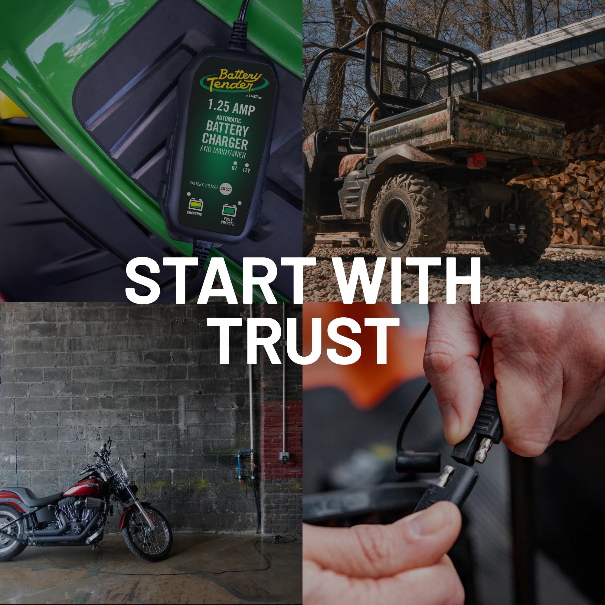 Battery Tender retail packaging and manual for quick setup guidance