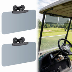 BBTO front view showing two visors and benefits of glare reduction