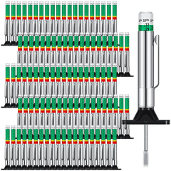 BBTO front view of tread gauge showing color bands for quick reading