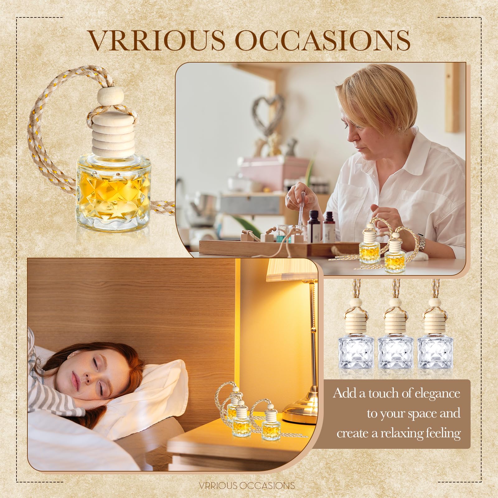 BBTO group display on vanity shelf conveying decorative scent options for rooms