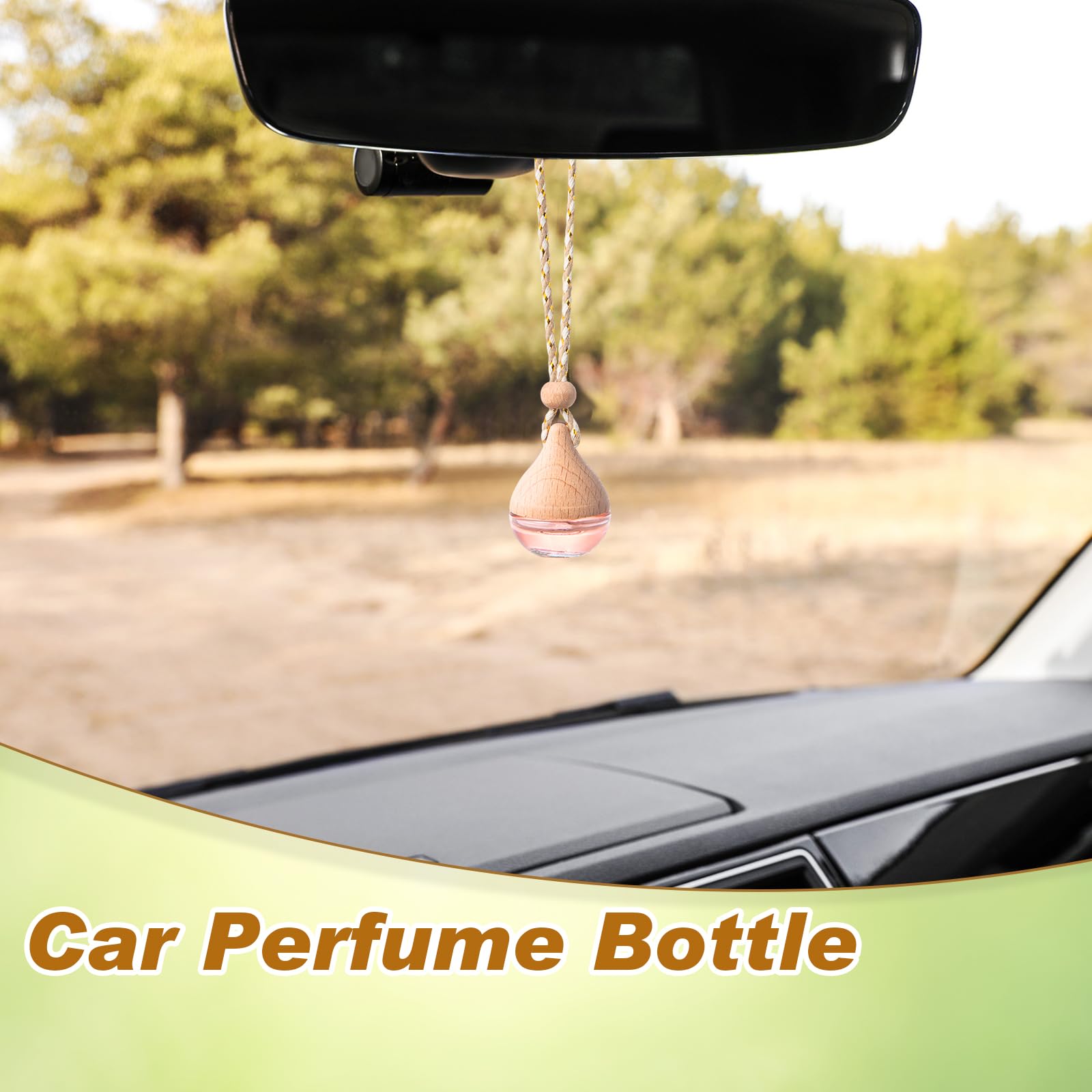 BBTO diffuser hanging from car mirror showing fragrance distribution while driving