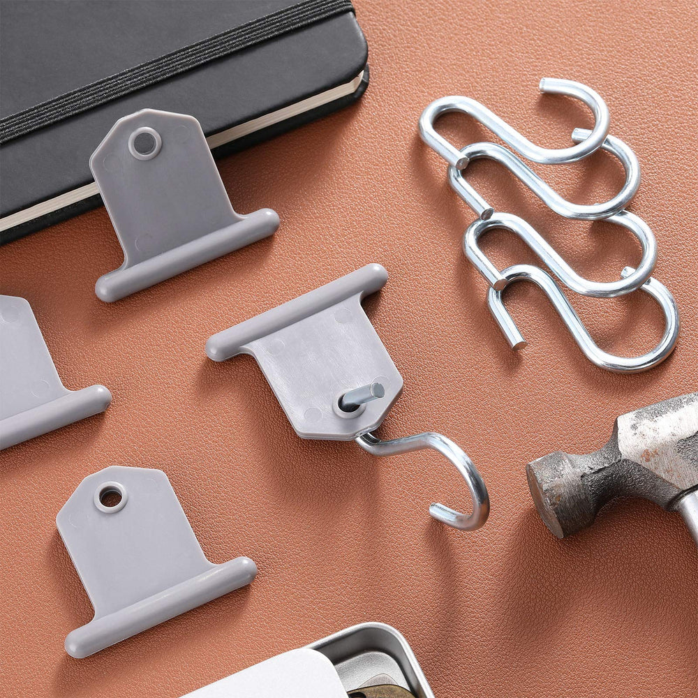 BBTO hooks holding towels and bags to save space and improve access