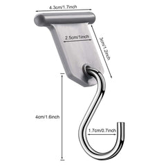 BBTO closeup of steel S‑hook and plastic holder showing durable materials