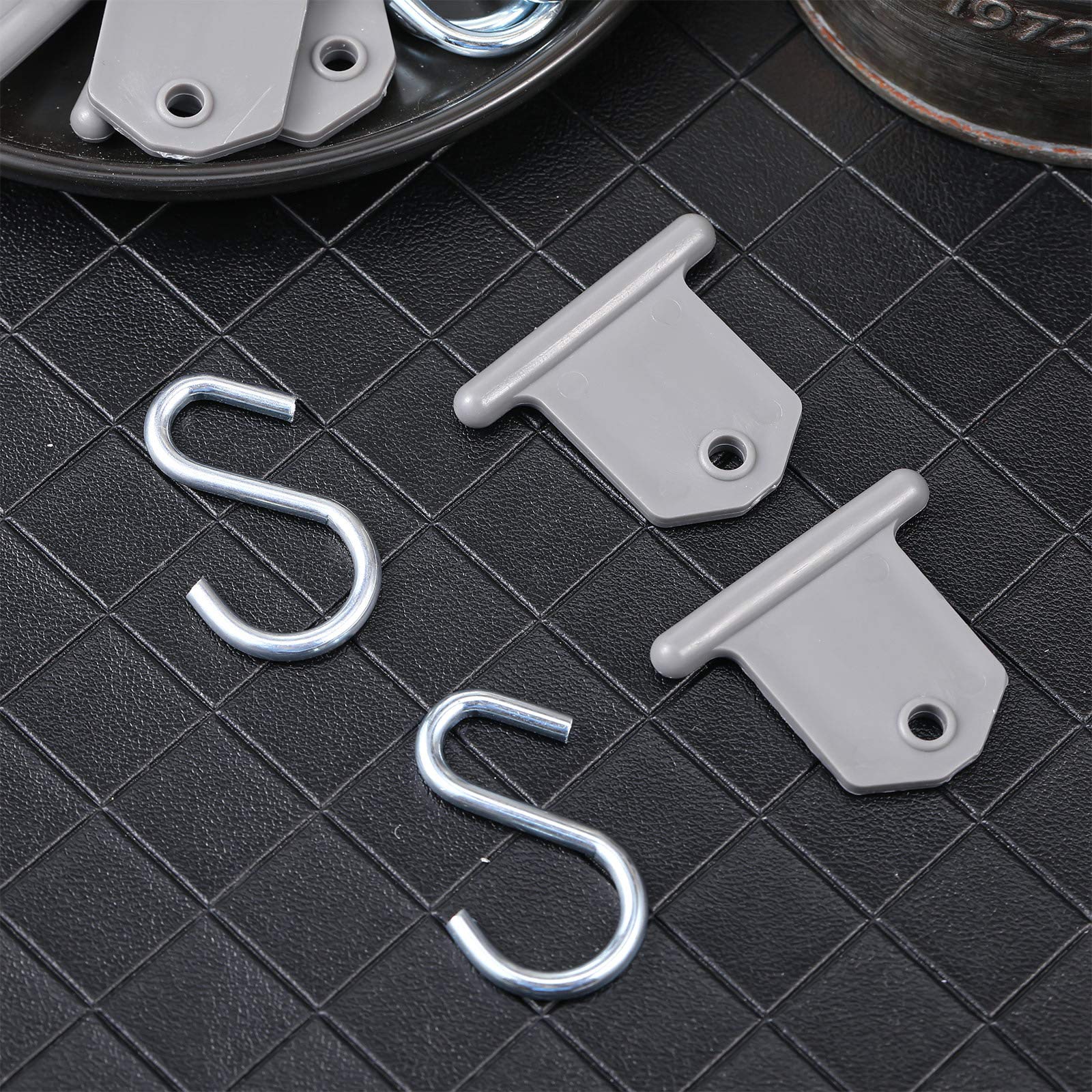 BBTO hooks holding a wreath and wooden sign for versatile decoration