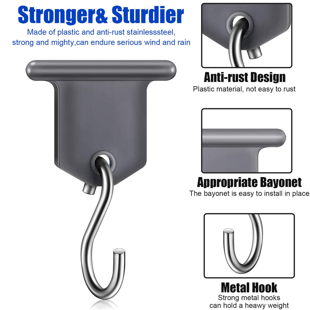 BBTO hooks installed in RV awning channel enabling secure hanging