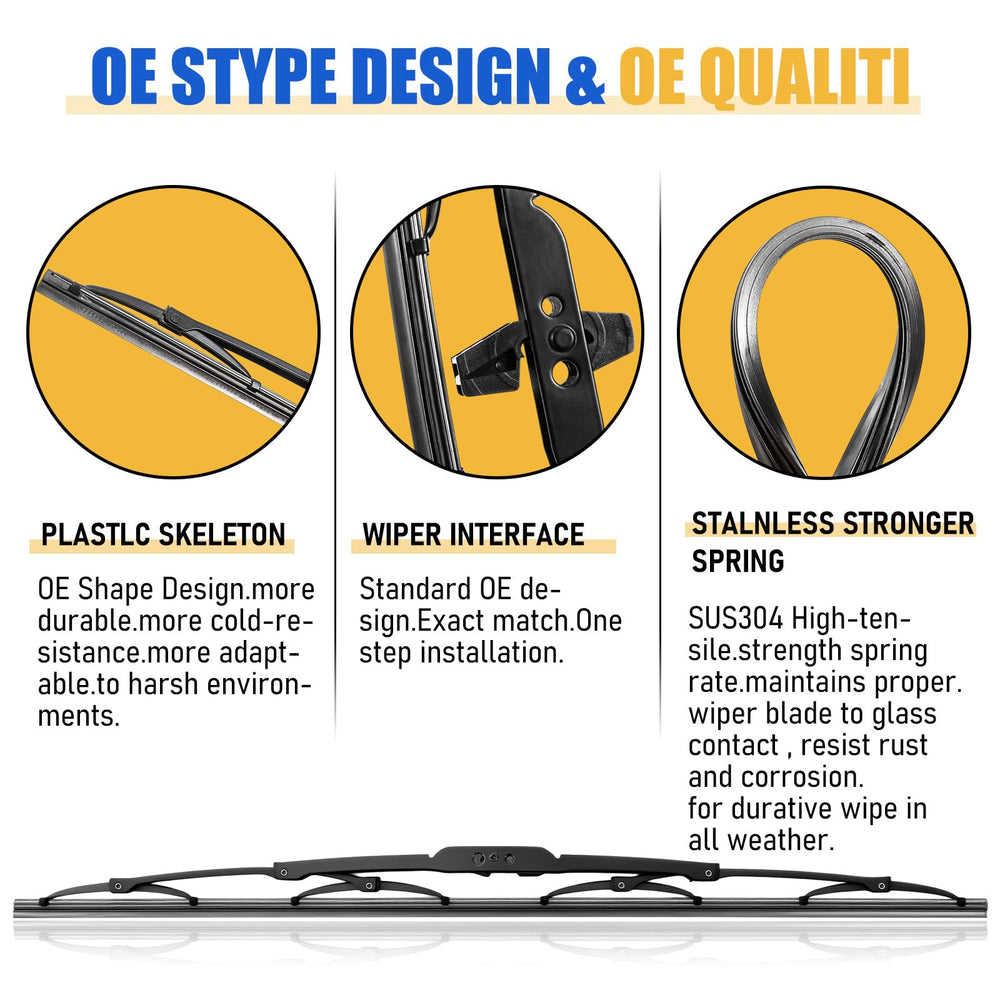 BBTO blades installed on windshield demonstrating clean wipe performance benefit