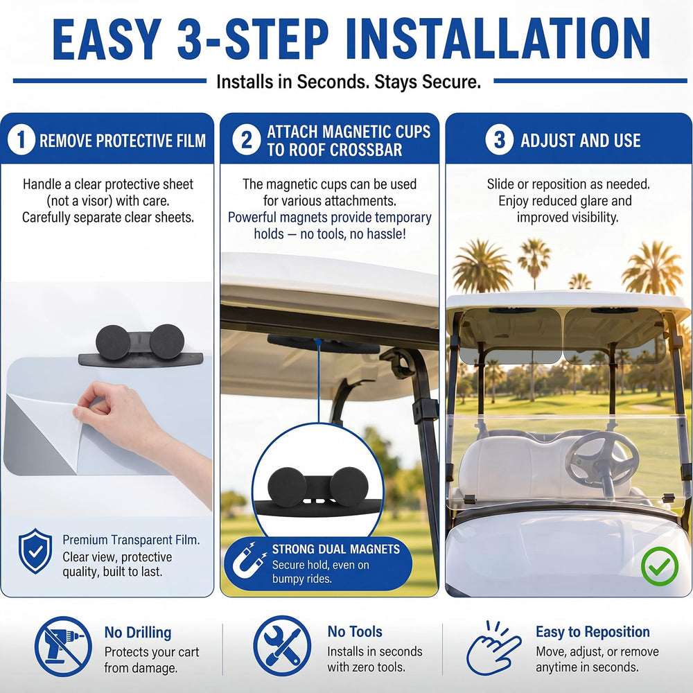 BBTO in use on a golf course reducing sunlight for comfort