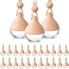 BBTO front view of water-drop glass bottle showing clear design and refill ease