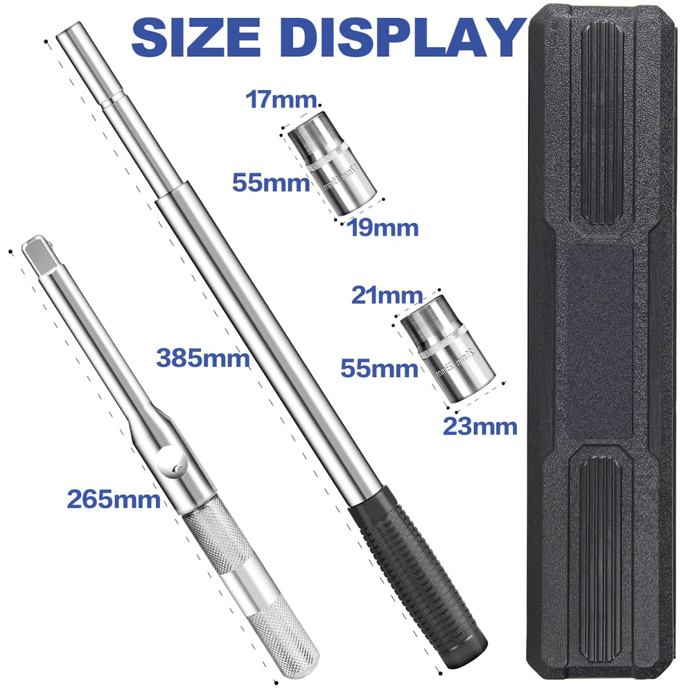 BCJCLTS telescoping handle extended to 23 inches for greater leverage benefit