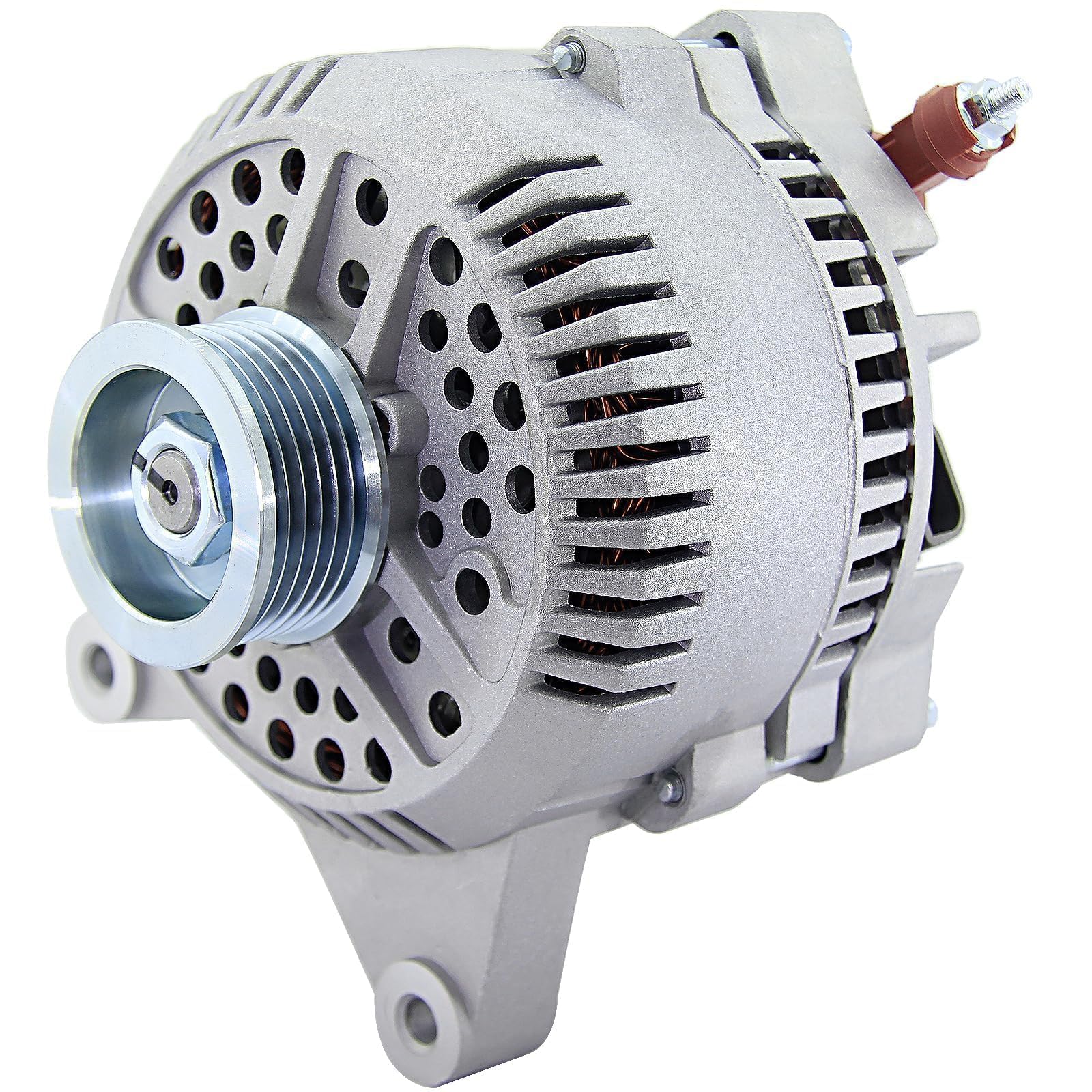 BDELI alternator front view showing mounting points and immediate install fit benefit