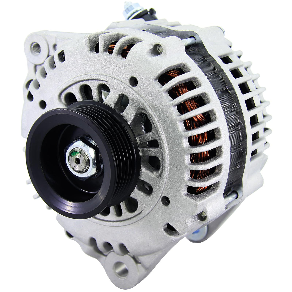 BDELI 13826N front view showing complete alternator assembly and mounting points for easy fitment