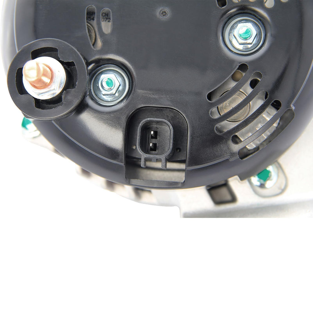 BDELI alternator rear connector detail showing plug compatibility and secure connection
