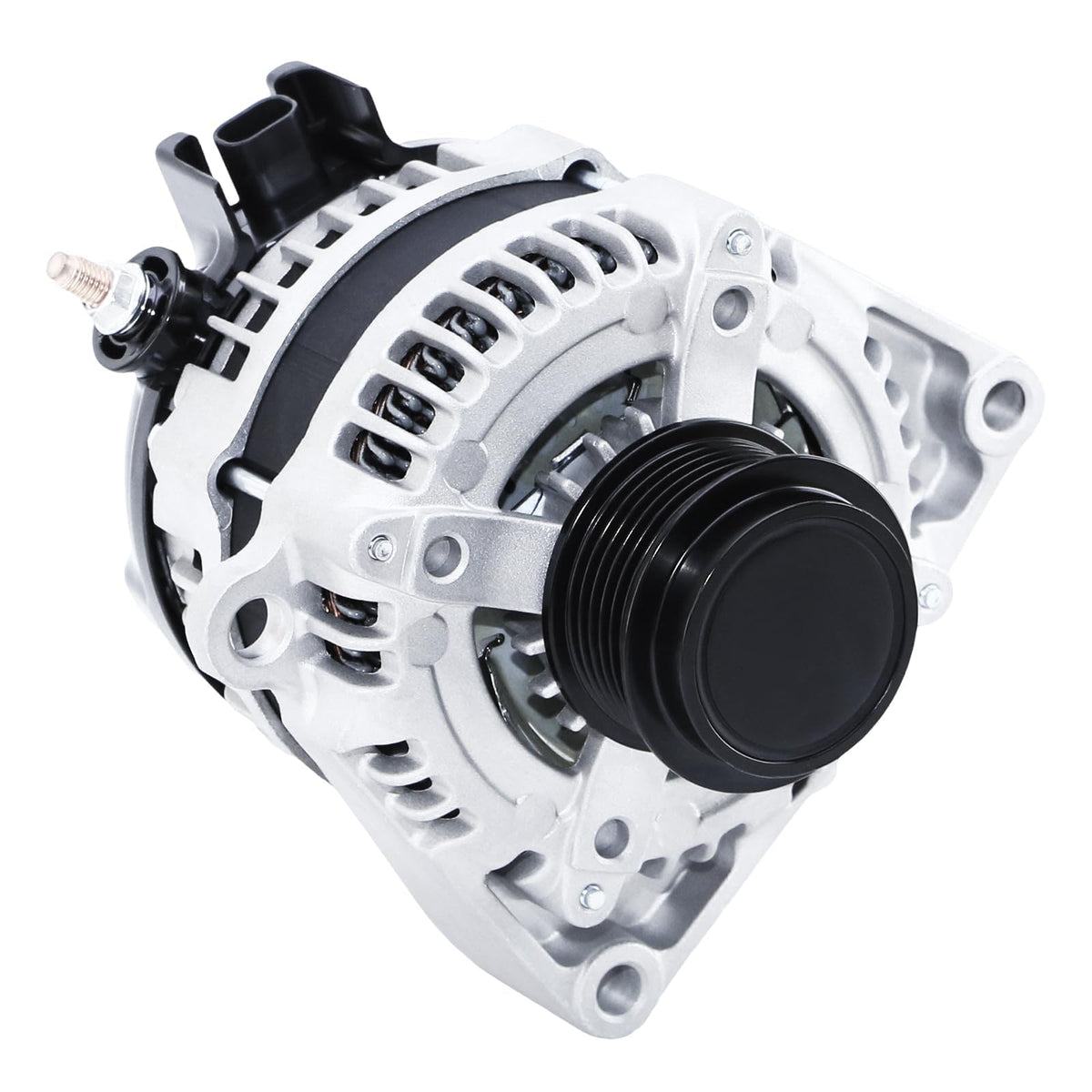 BDELI alternator front view showing mounting points and robust casing for reliable fit
