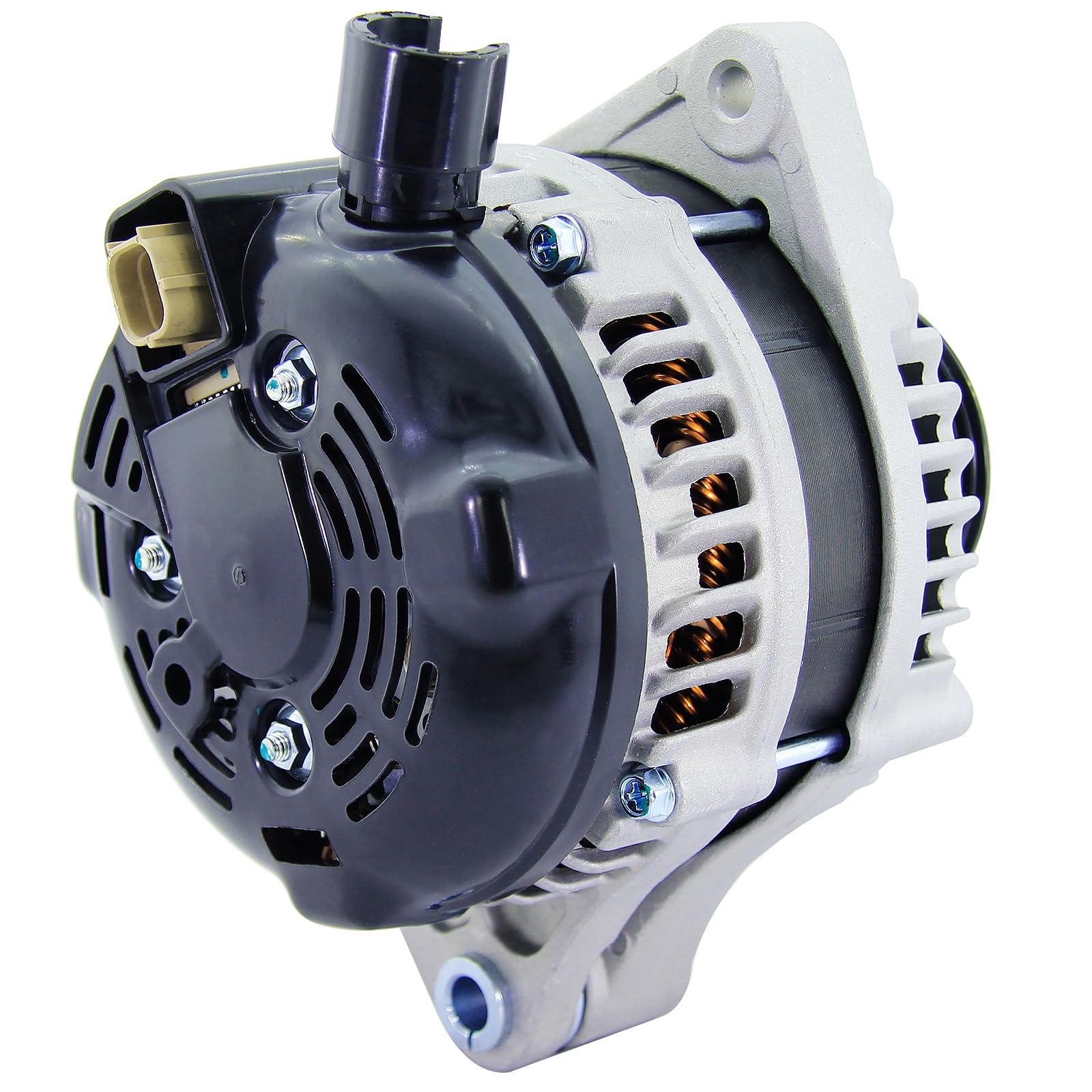 BDELI alternator label with replacement part numbers visible for correct match