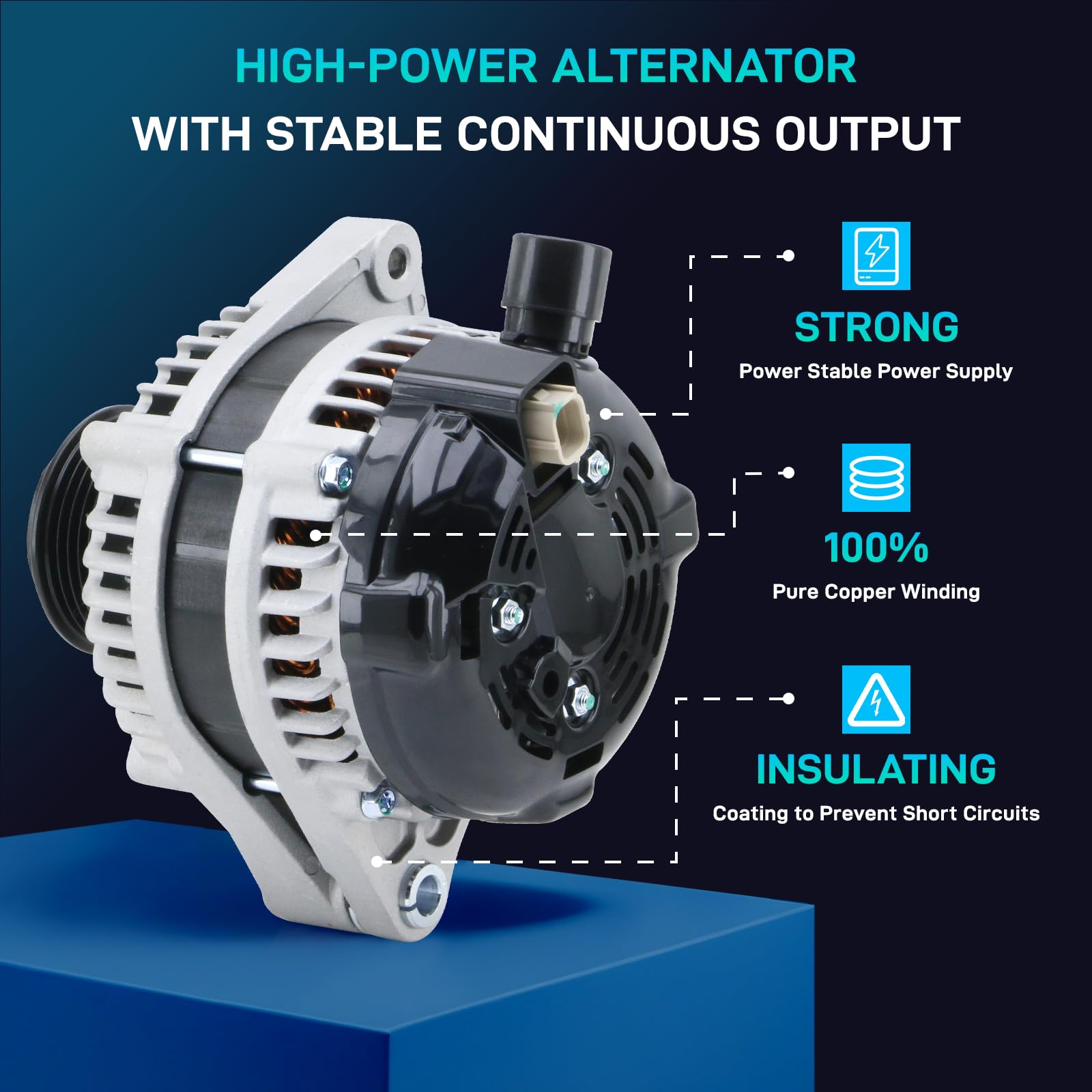 BDELI alternator label and part numbers for quick compatibility check