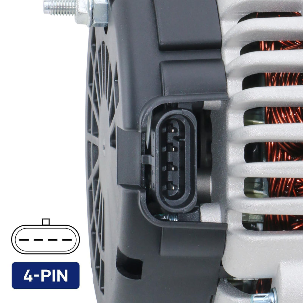 BDELI alternator side showing mounting holes and bolt locations for accurate fit