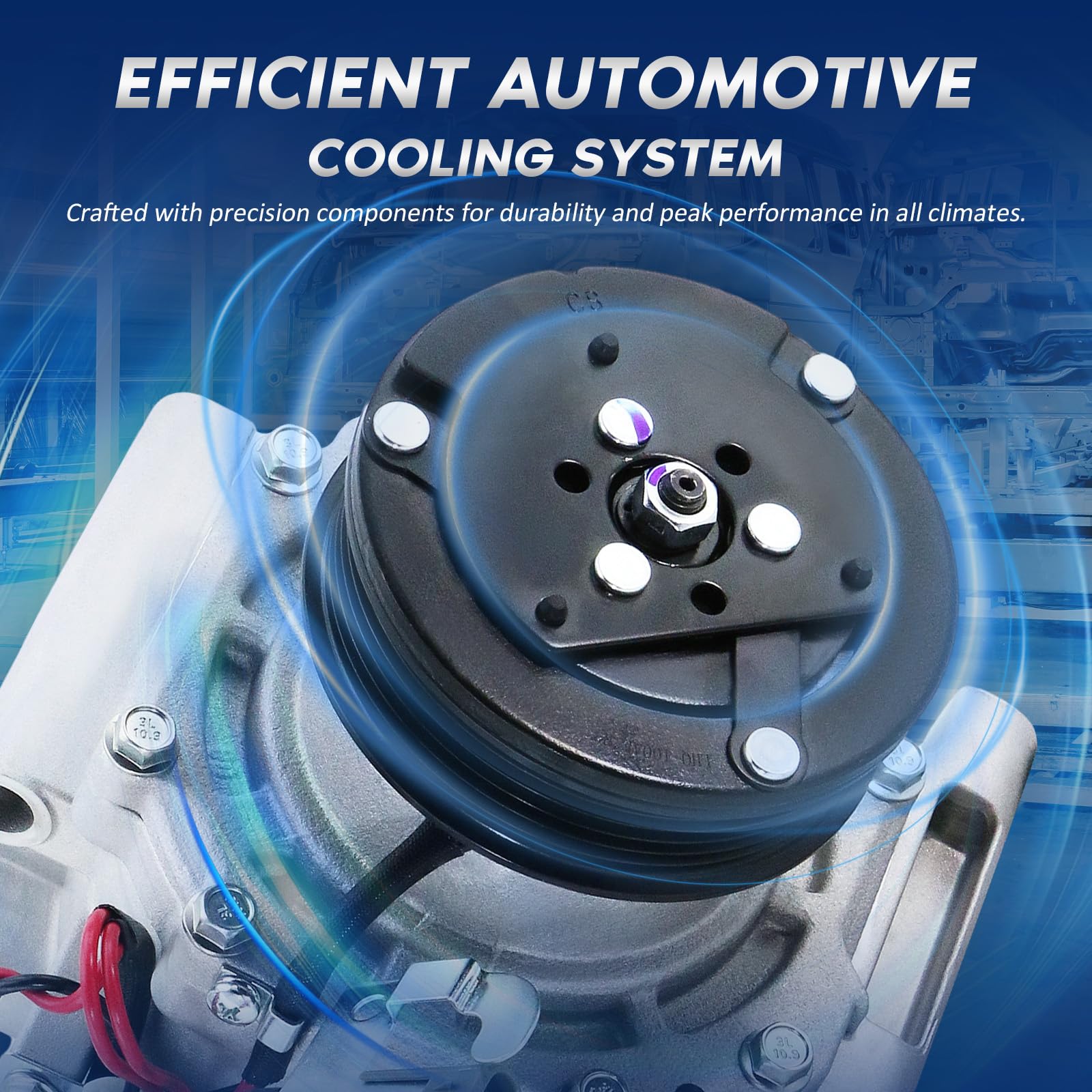 BDELI compressor mounted in engine bay demonstrating direct-fit installation benefit