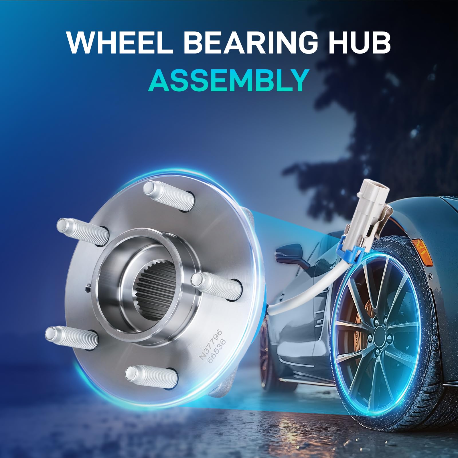 BDELI hub installed on Chevy spindle demonstrating ready-fit installation