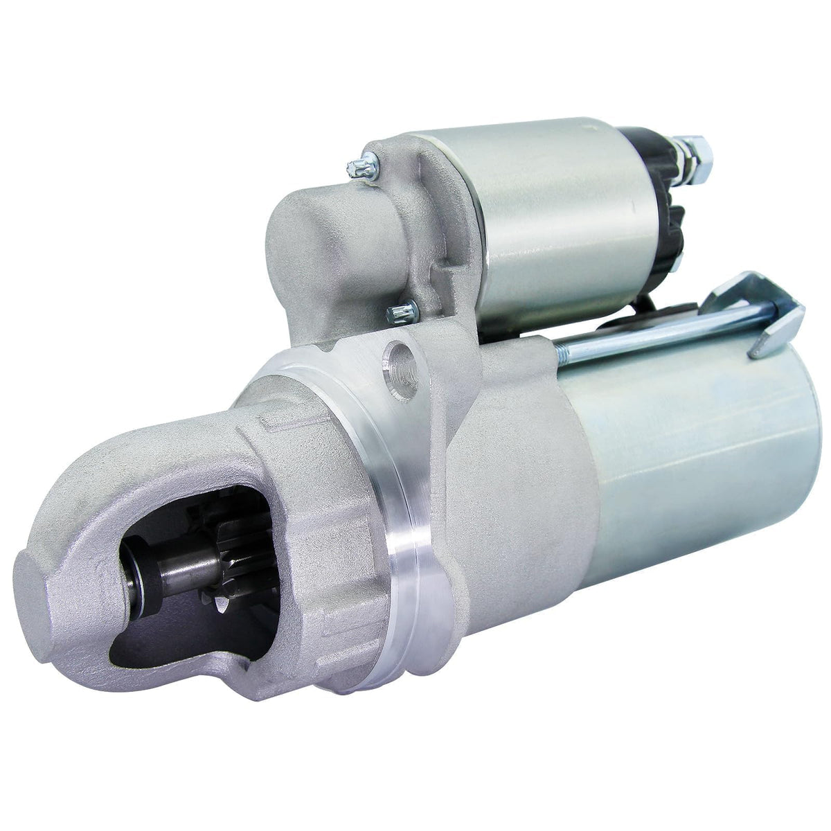BDELI starter front view showing bolt holes and terminals for easy installation benefit