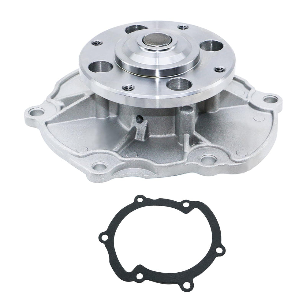 BDELI water pump front assembly showing mounting points and ready-to-install benefit