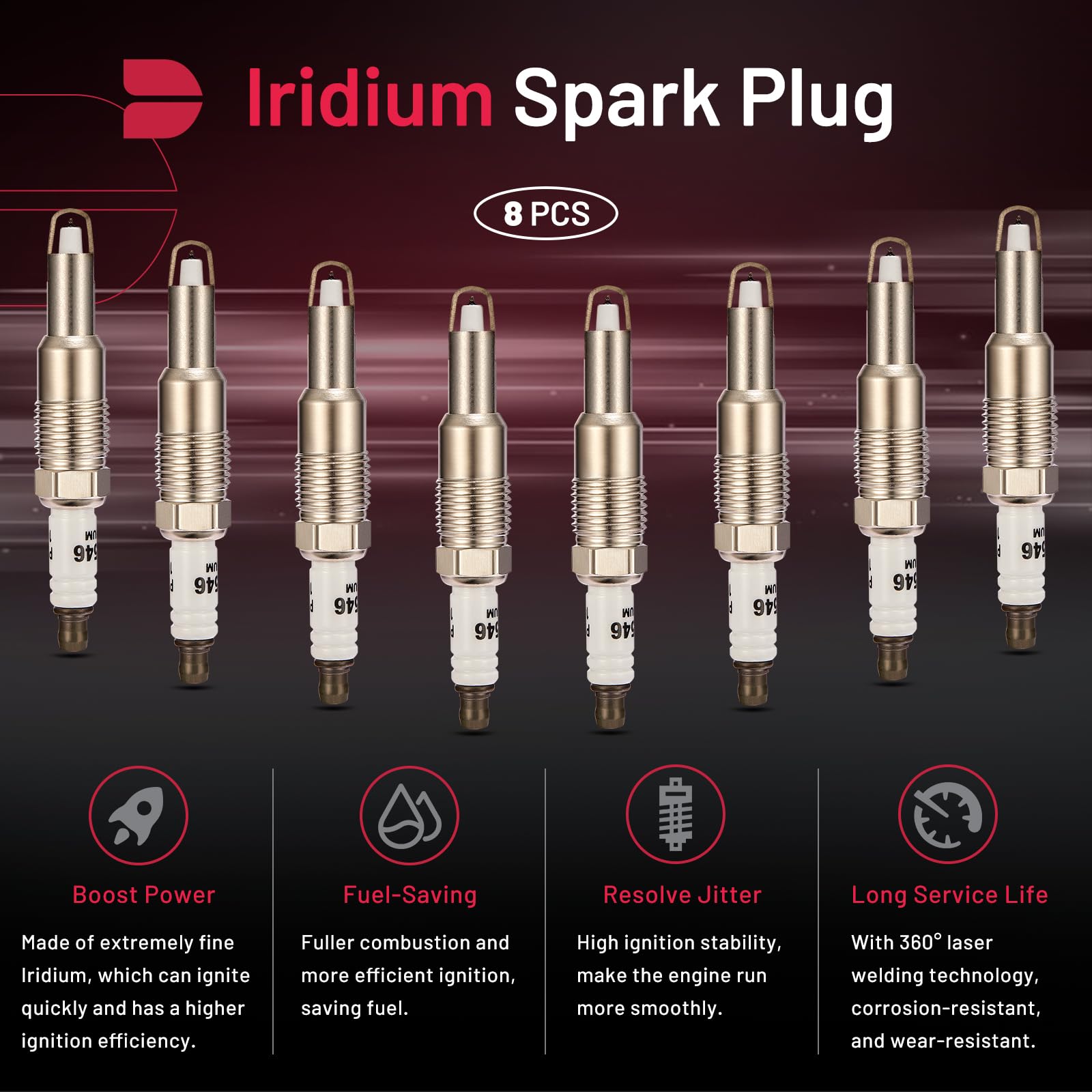 BDFHYK spark plug installed in engine illustrating improved ignition reliability benefit