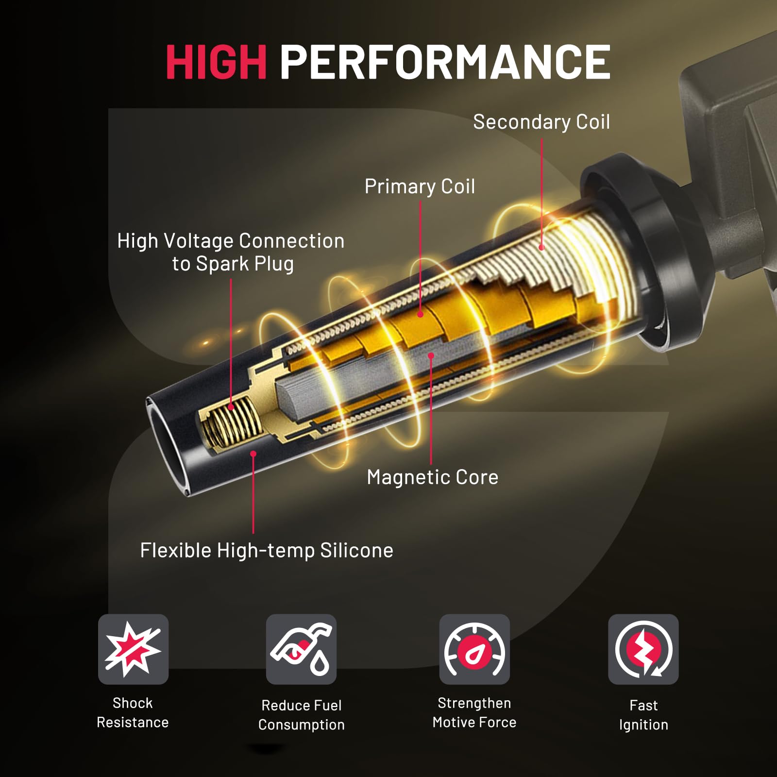 BDFHYK spark plug SP509 electrode detail showing iridium tip for longer life benefit