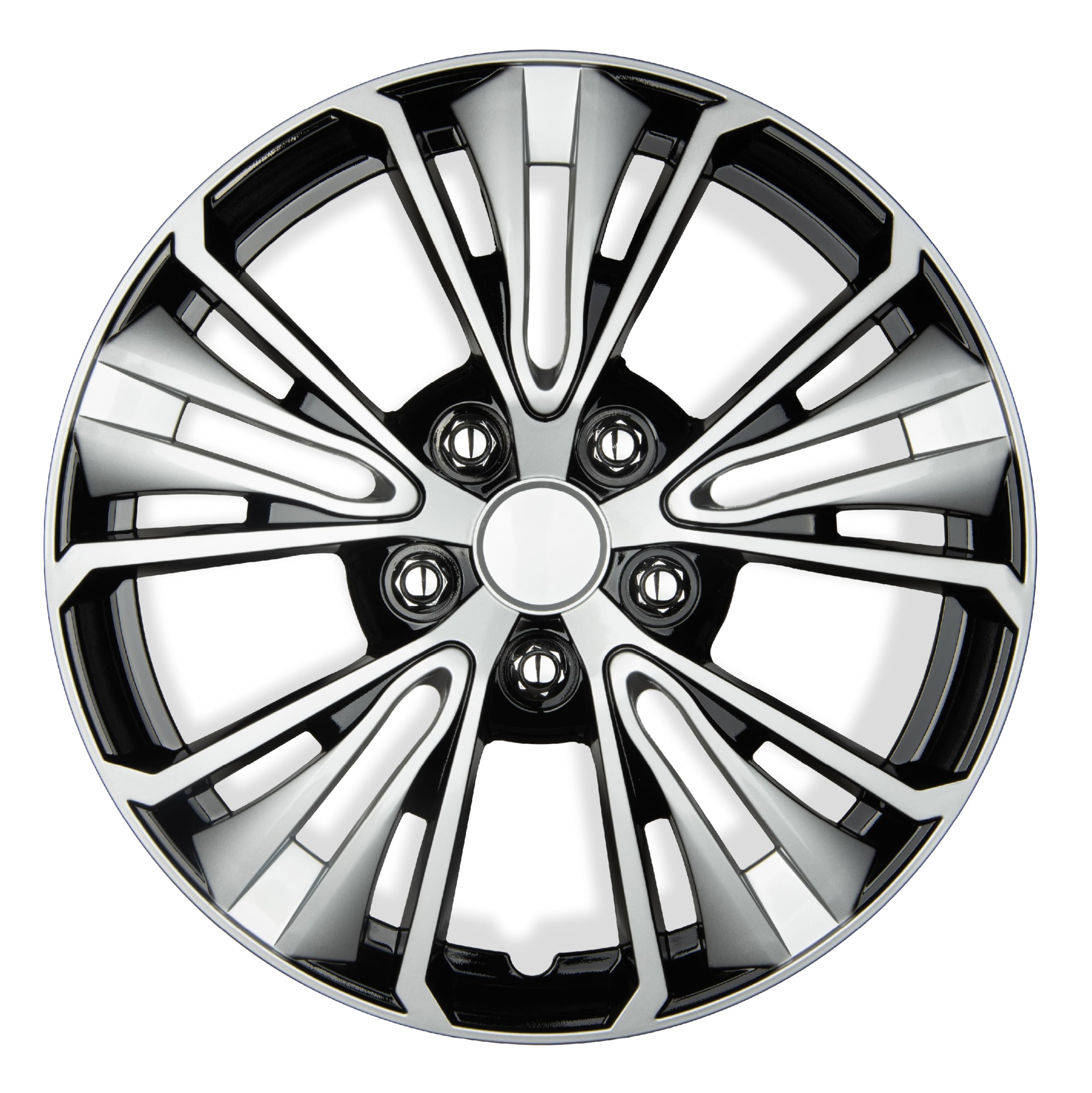 BDK lifestyle driveway shot of a car with hubcaps installed demonstrating refreshed curb appeal