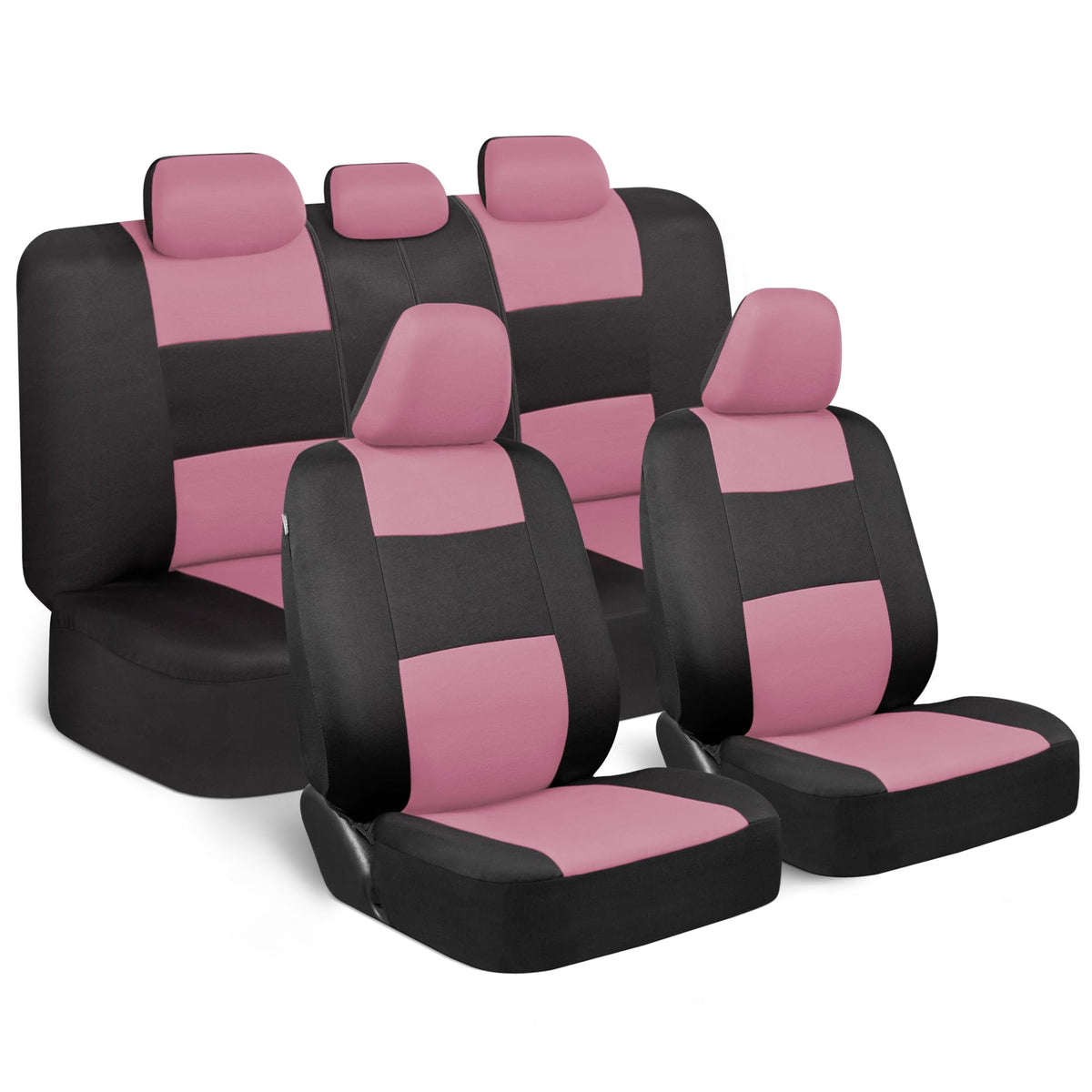 BDK front seat full view showing pink on black and stylish protection