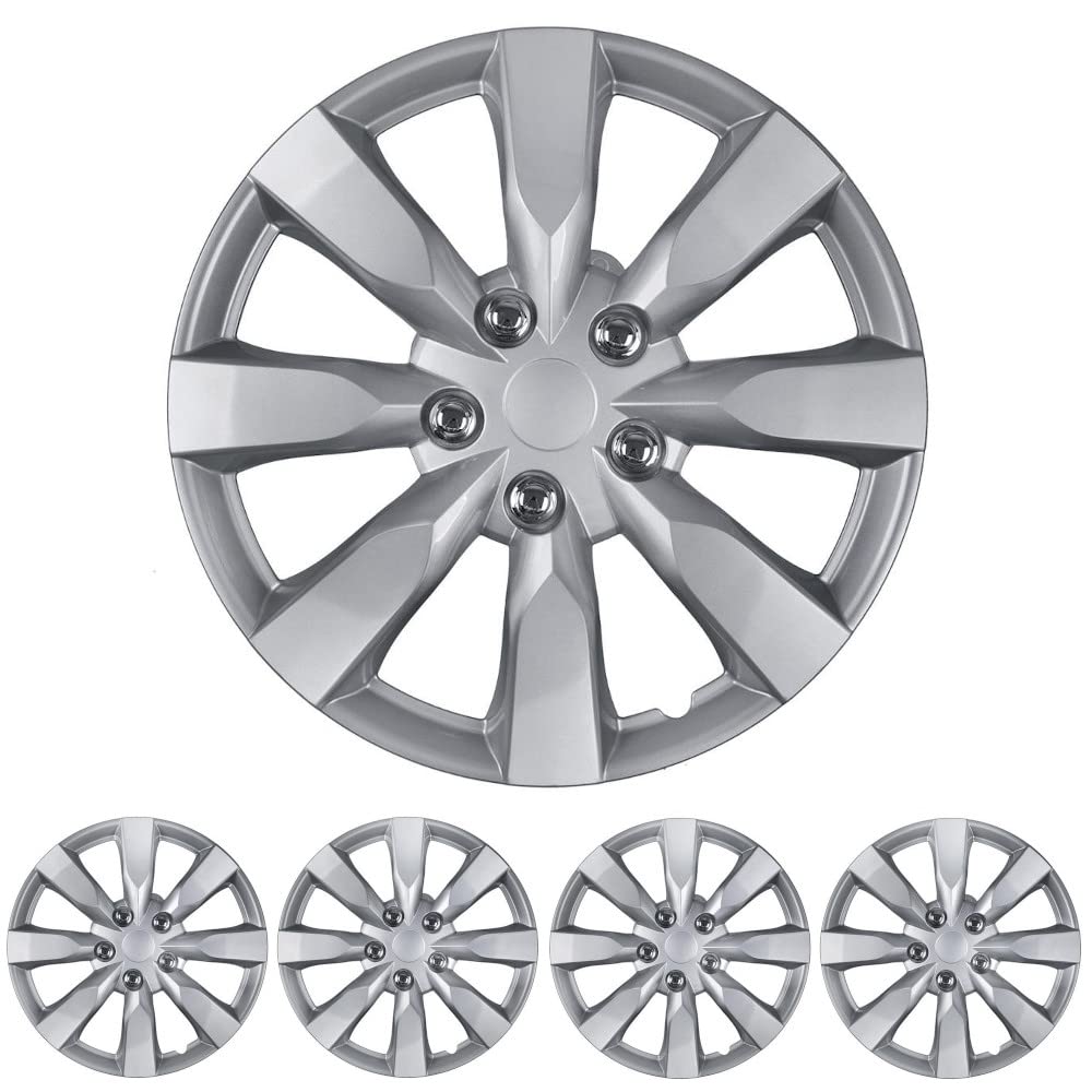 BDK front view of 16-inch hubcap showing OEM-style finish and clean look