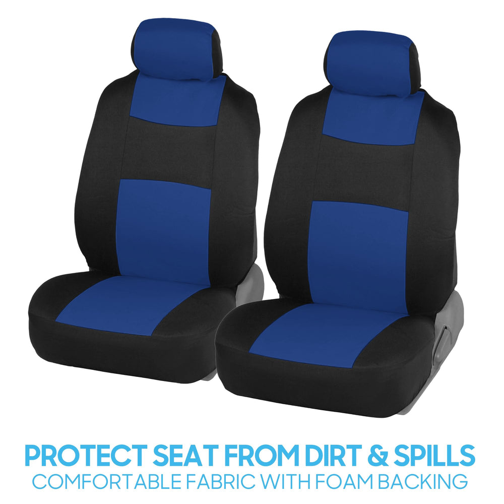 BDK headrest covers close-up showing reinforced stitching and comfort