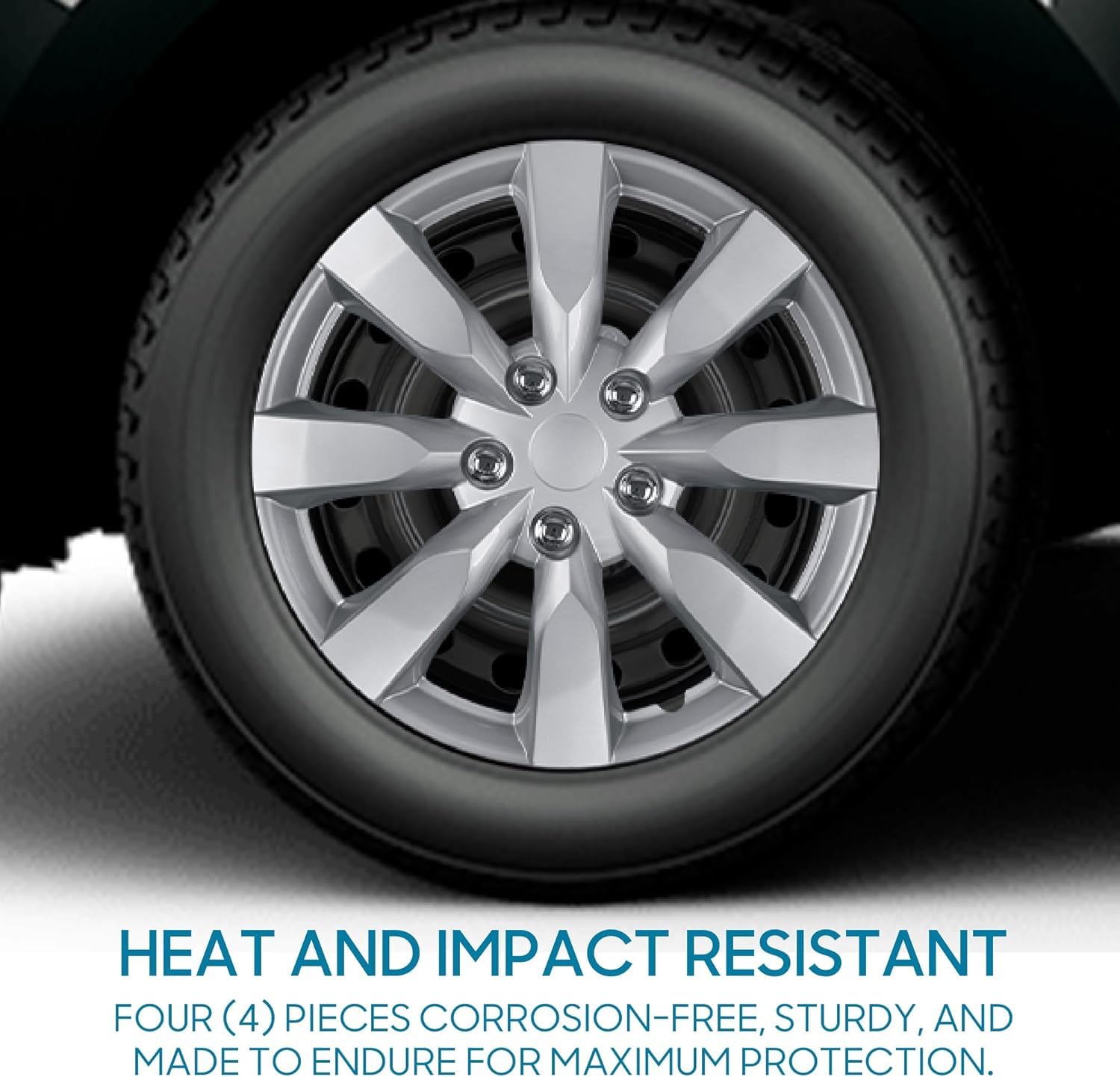 BDK hubcaps installed on vehicle showing upgraded curb appeal and protection
